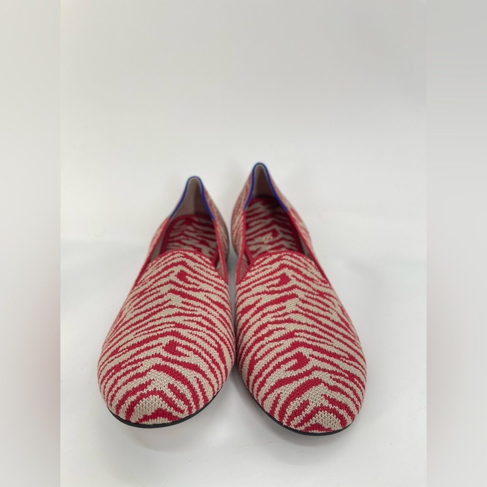 Rothy’s The Loafer Zebra Red Tan Flats Retired Slip On- - Picture 9 of 9